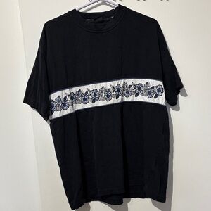 ✨Ripzone Vintage Black Floral Stripe Men's Tee